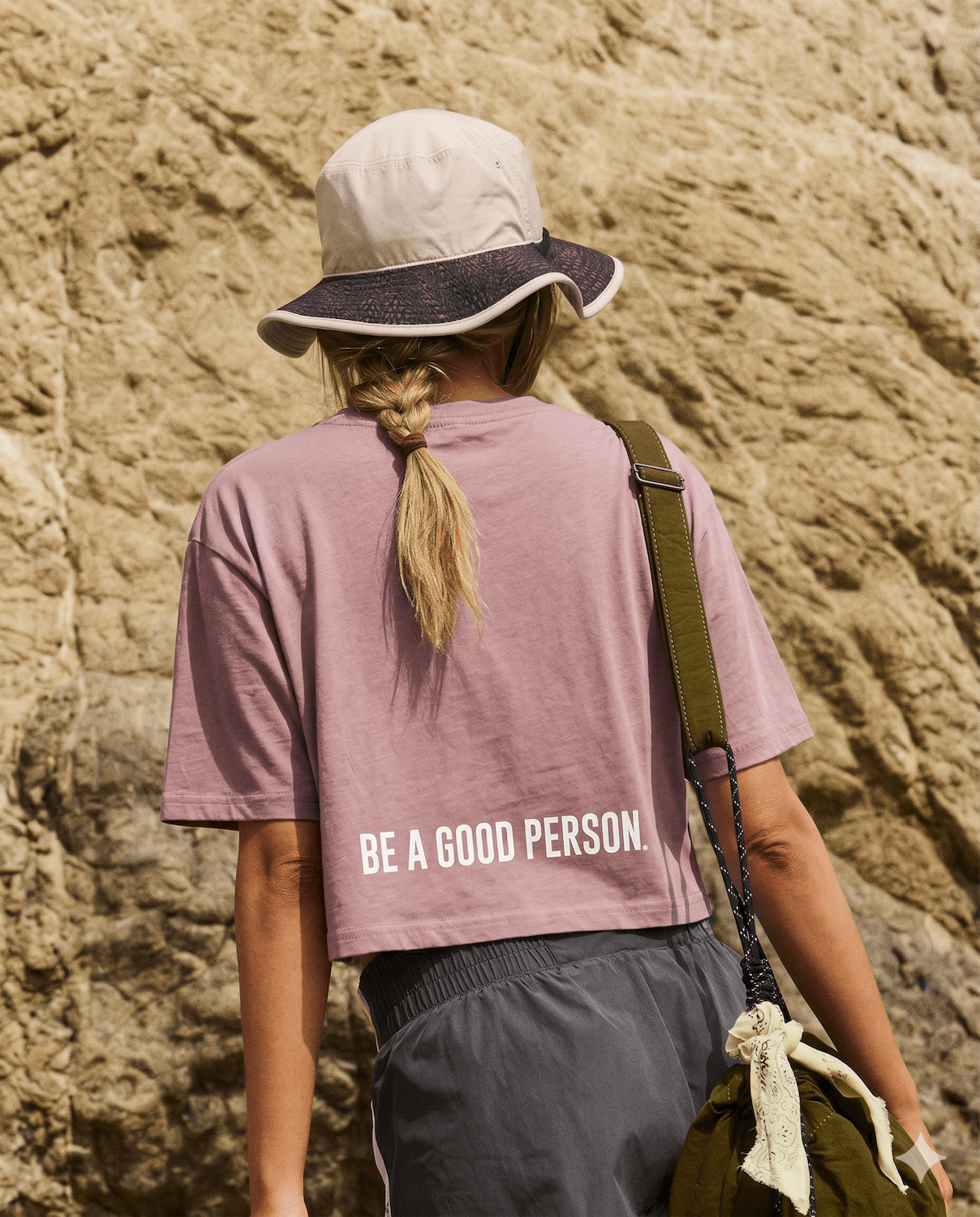 Signature Crop Top - Hazy Pink