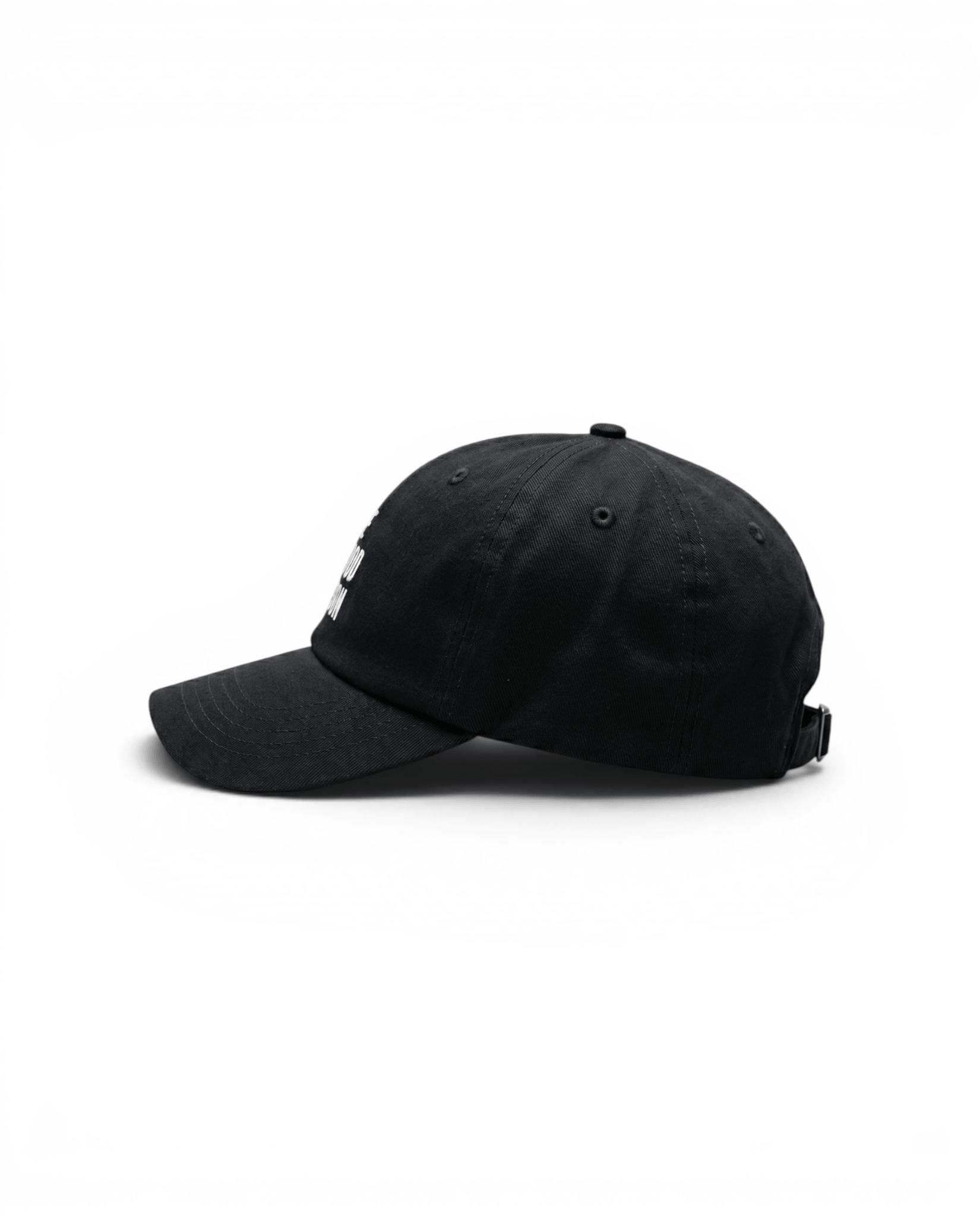 Signature Embroidered Dad Hat - Black