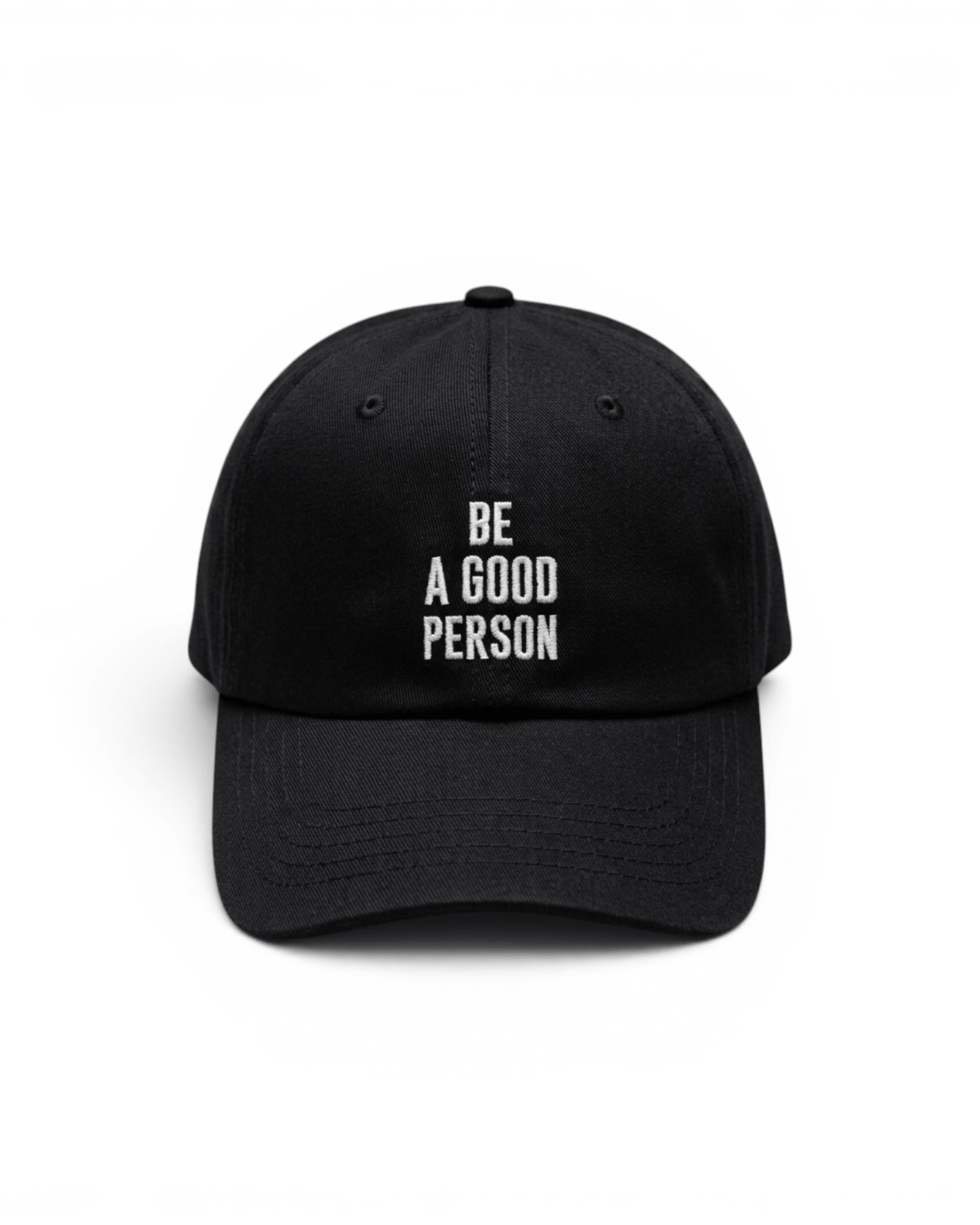 Signature Embroidered Dad Hat - Black