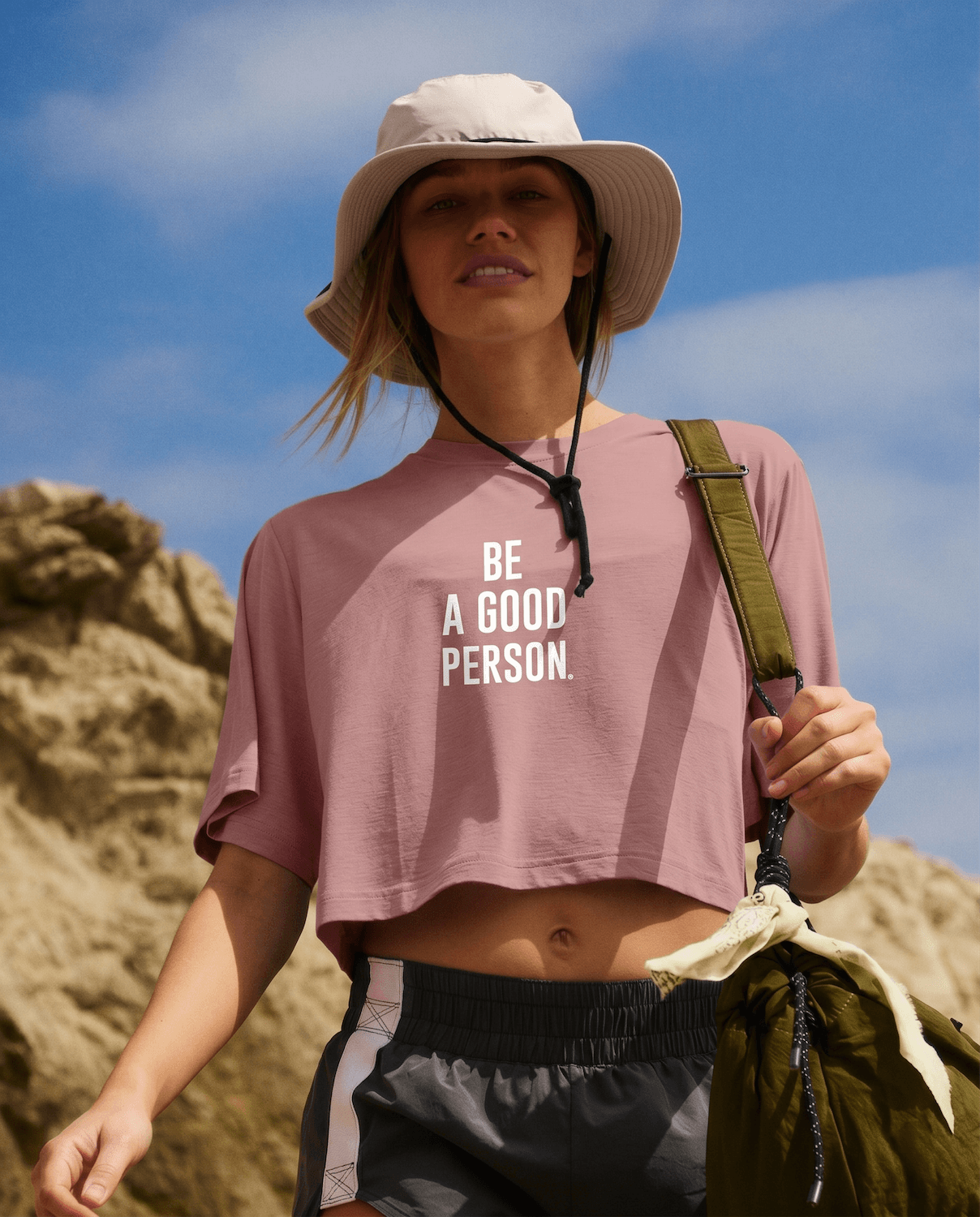 Signature Crop Top - Hazy Pink