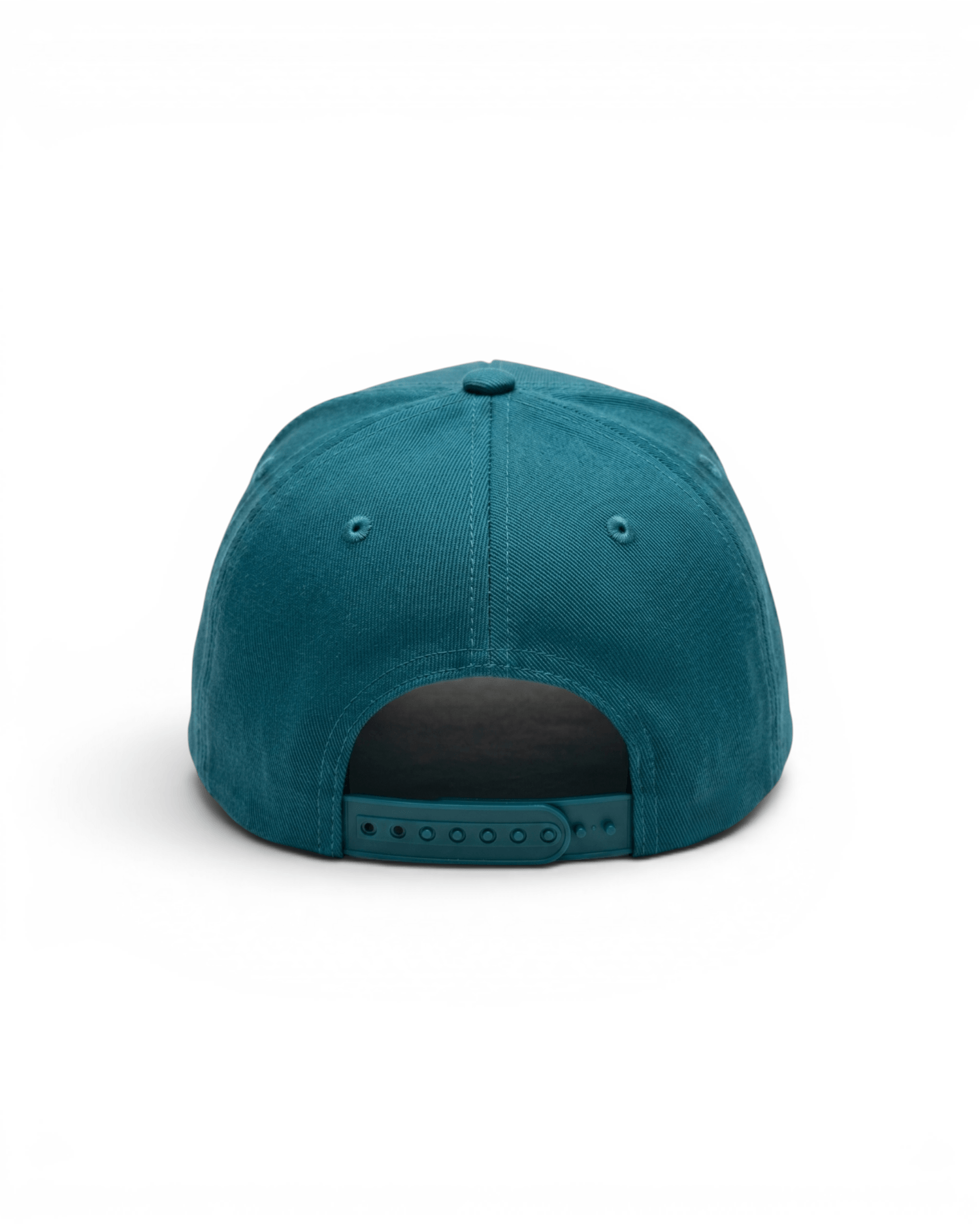 Signature Embroidered Snapback Hat - Teal Blue/ White